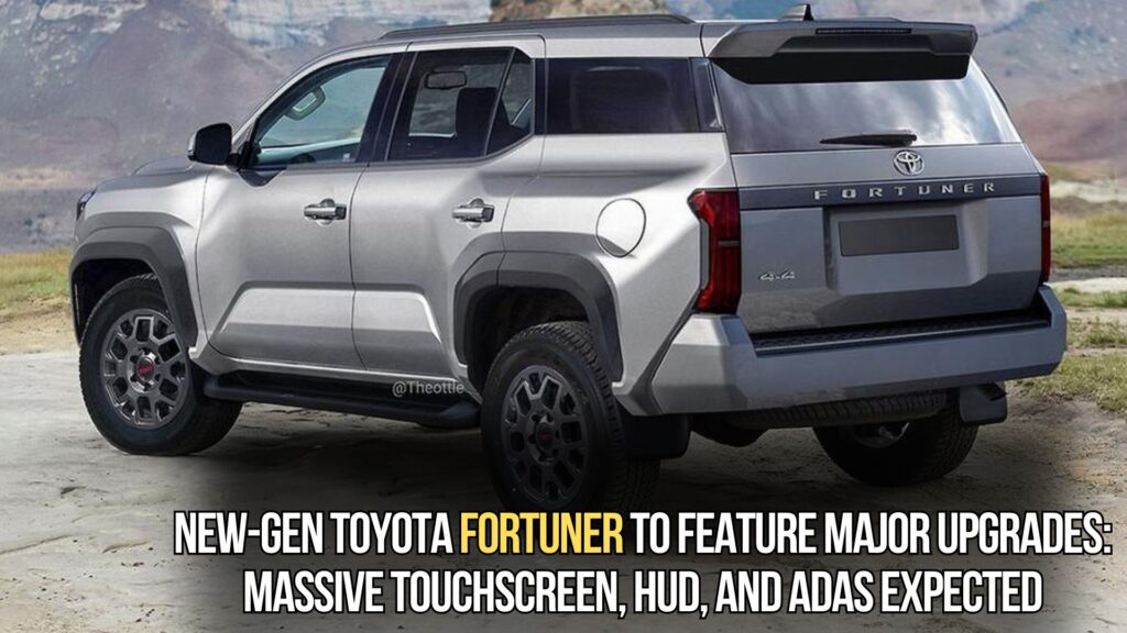 New-Gen Toyota Fortuner to Feature Major Upgrades: Massive Touchscreen, HUD, and ADAS Expected